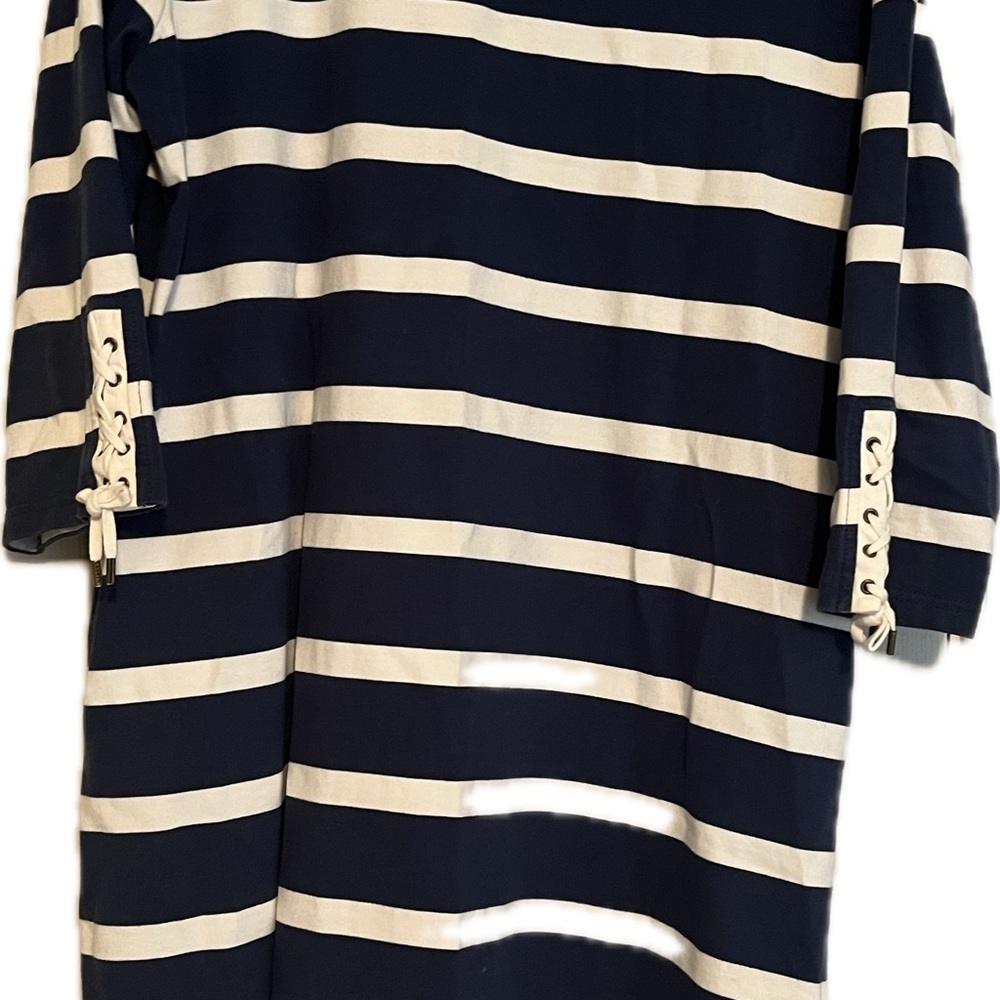 Ralph Lauren Blue and White Striped dress with pockets
